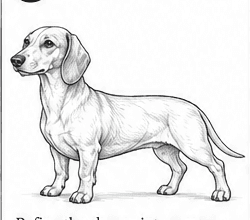 Step 6: refine the anatomy and silhouette when drawing a dachshund