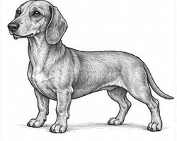 Step 9: build the coat texture when drawing a dachshund