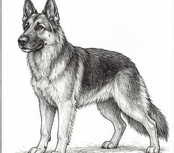 Step 10: add shading and depth when drawing a german shepherd