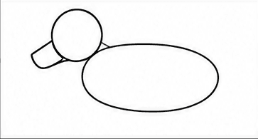 Step 2: add the muzzle and body when drawing a german shepherd