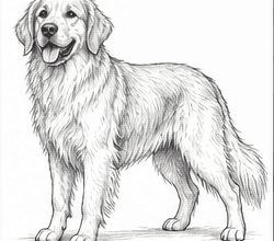 Step 9: build the coat texture when drawing a golden retriever