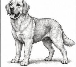 Step 10: add shading and depth when drawing a labrador retriever