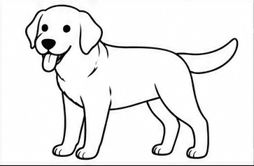 Step 6: add a few short-coat details when drawing a labrador retriever
