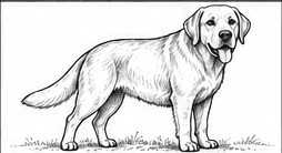 Step 8: shade the dog for depth when drawing a labrador retriever