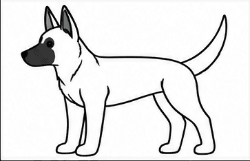 Step 6: finish with chest and neck details when drawing a malinois
