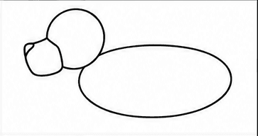 Step 2: add the broad muzzle and body when drawing a pitbull