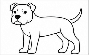Step 5: draw the pitbull's face when drawing a pitbull