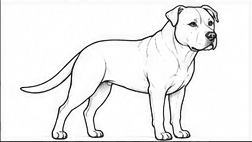 Step 3: construct the head and ears when drawing a pitbull
