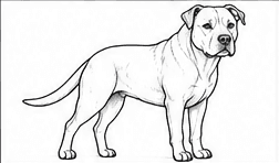 Step 4: draw the facial features when drawing a pitbull