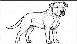 Step 5: define the legs and paws when drawing a pitbull