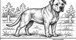 Step 9: place the dog in a simple scene when drawing a pitbull
