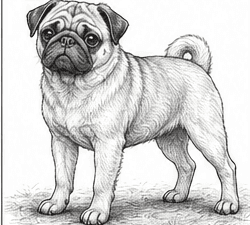 Step 11: add a soft ground shadow when drawing a pug