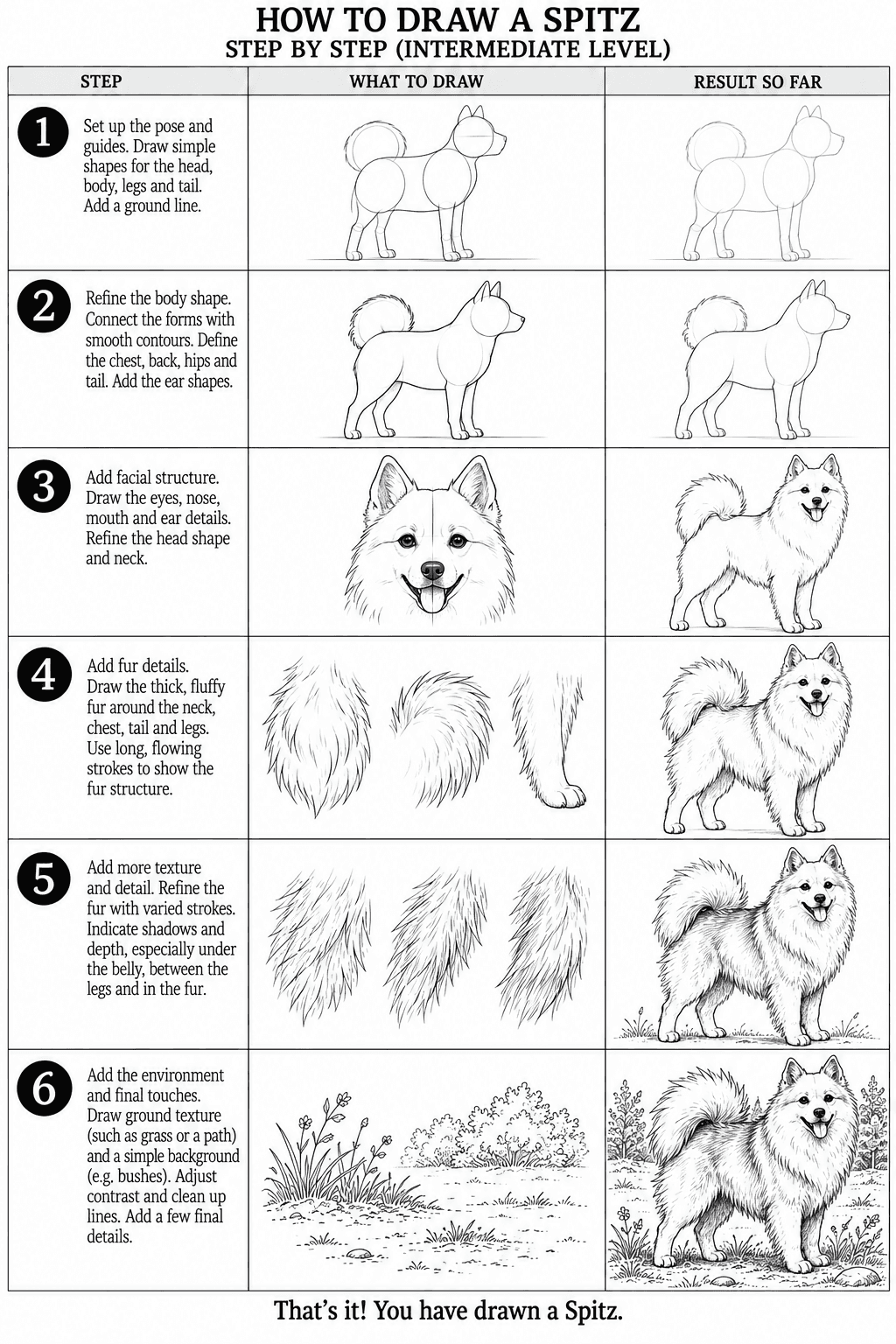 Spitz drawing tutorial
