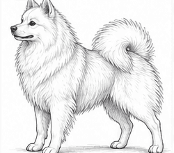 Step 9: build the coat texture when drawing a spitz