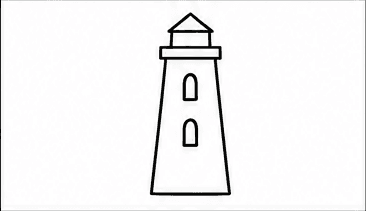 Step 3: draw two lighthouse windows when drawing a lighthouse