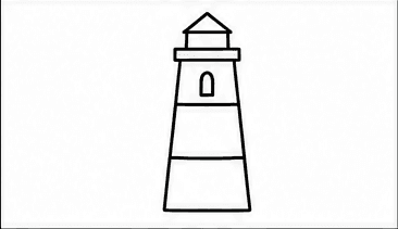 Step 4: add the lighthouse stripes when drawing a lighthouse