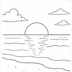 Step 6: add clouds to the sunset sky when drawing a sunset
