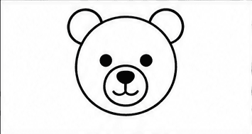 Step 3: draw the bear's face when drawing a bear