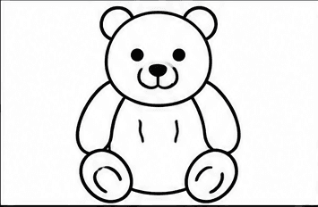 Step 6: finish with simple paw details when drawing a bear