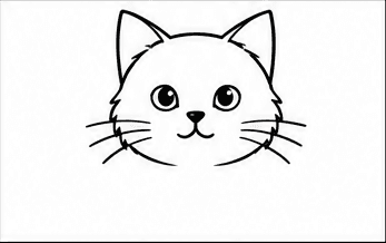 Step 3: create the sweet ragdoll face when drawing a ragdoll cat