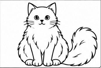 Step 6: finish the long, soft fur when drawing a ragdoll cat