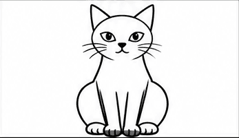 Step 5: add the back legs and paws when drawing a siamese cat