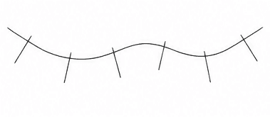 Step 1: map the cord and six bulb positions when drawing a christmas lights