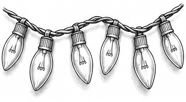 Christmas Lights drawing tutorial
