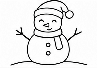 Cute Snowman drawing tutorial