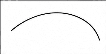 Step 1: draw the dolphin's curved back when drawing a dolphin
