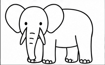 Step 5: draw the legs and feet when drawing a elephant