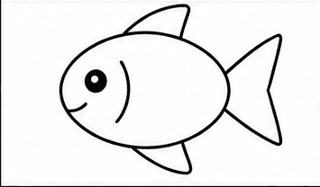 Step 4: add the top and bottom fins when drawing a fish