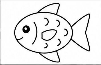 Step 6: finish with simple scales when drawing a fish