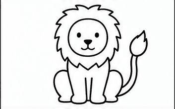 Step 5: draw a curved tail when drawing a lion