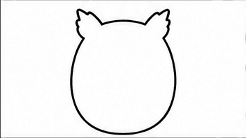 Step 2: add two pointed ear tufts when drawing a owl