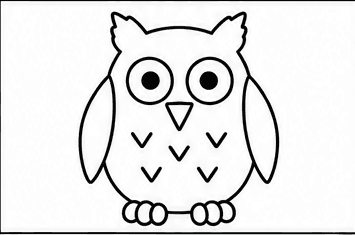 Step 6: finish with feather marks when drawing a owl