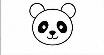 Step 3: draw the panda's face when drawing a panda