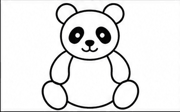 Step 5: draw the arms and legs when drawing a panda