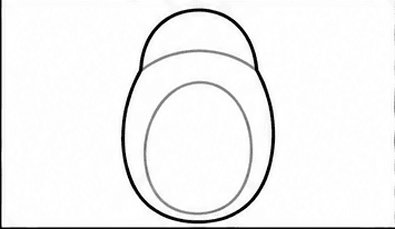 Step 3: shape the penguin's head when drawing a penguin