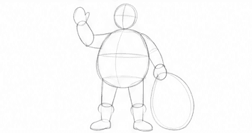 Step 1: map the full-body pose when drawing a santa claus
