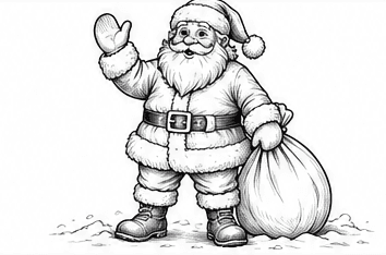 Santa Claus drawing tutorial