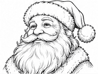 Santa's Face drawing tutorial