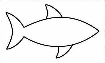 Step 3: draw the top and bottom fins when drawing a shark