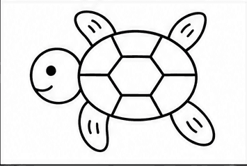 Step 6: finish the flippers when drawing a turtle